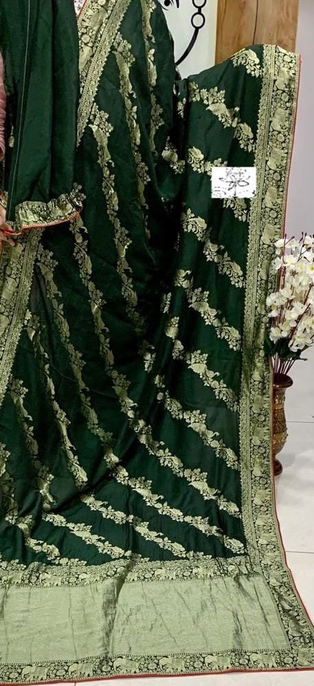 Banaras pure Moonga crep silk allover weaving motifs saree