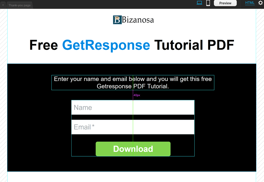 GetResponse Landing Page Tutorial
