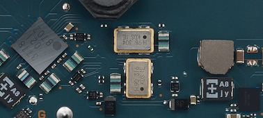 Circuit board featuring crystal oscillators