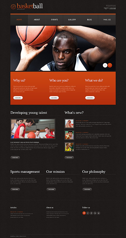 Tema de WordPress de baloncesto