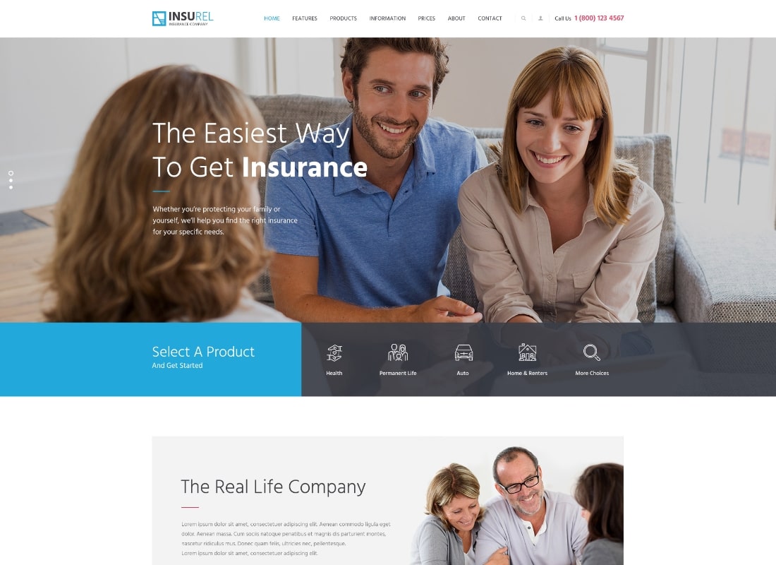InsuRel |  Tema de WordPress sobre seguros y finanzas