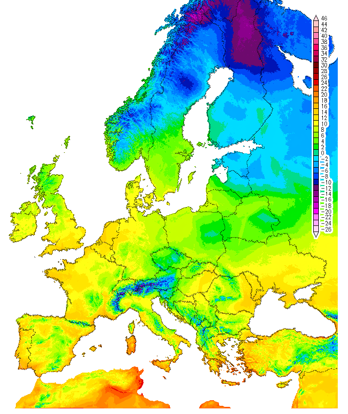 teplotní mapa Teplotní mapy Evropy – FeedIT.cz teplotní mapa