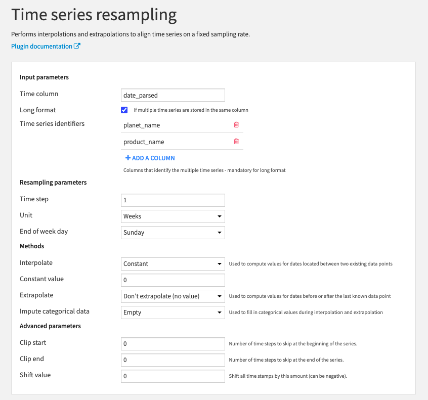 time series resampling 