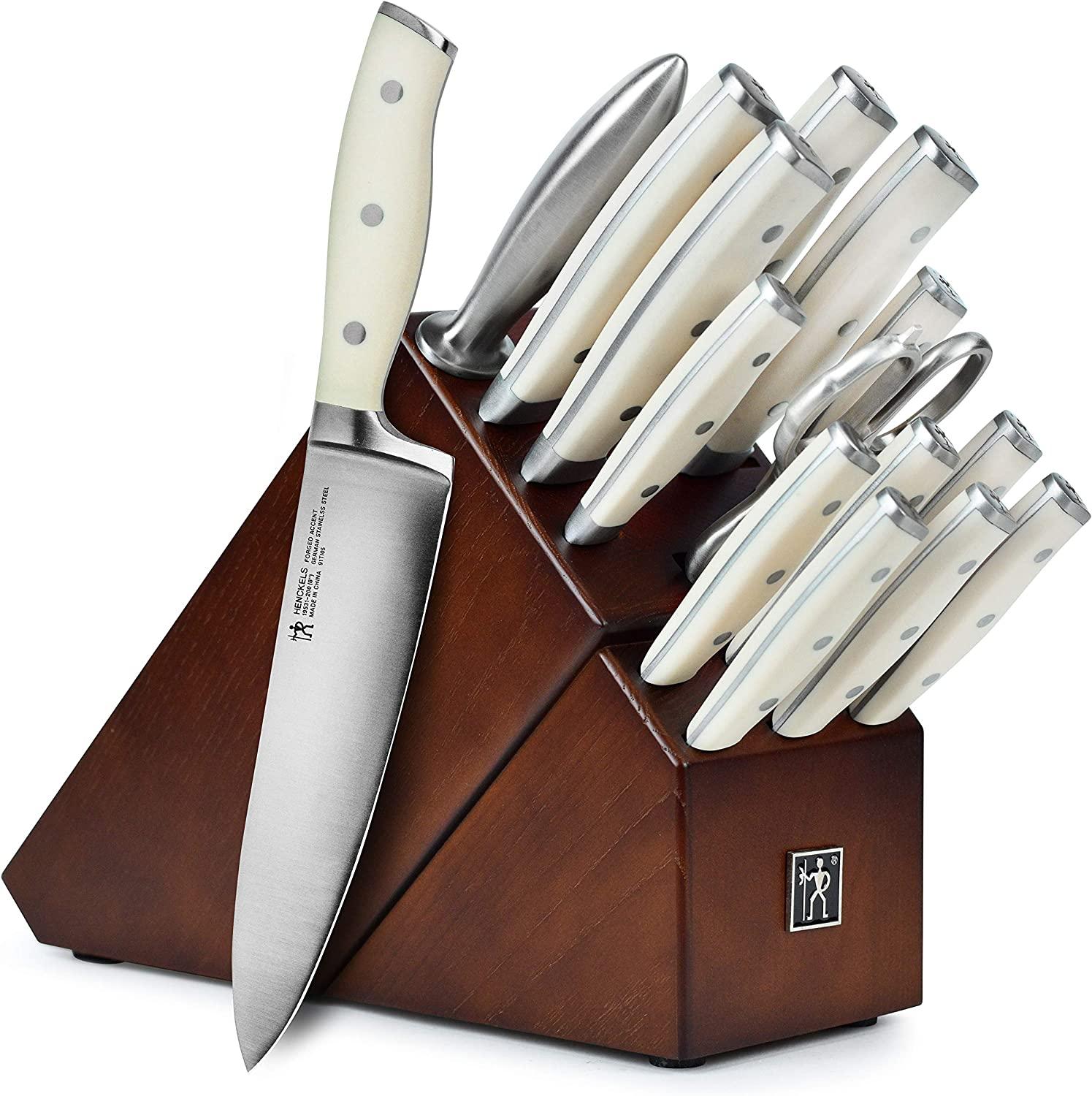 16-Piece Forged Accent Off-White Knife