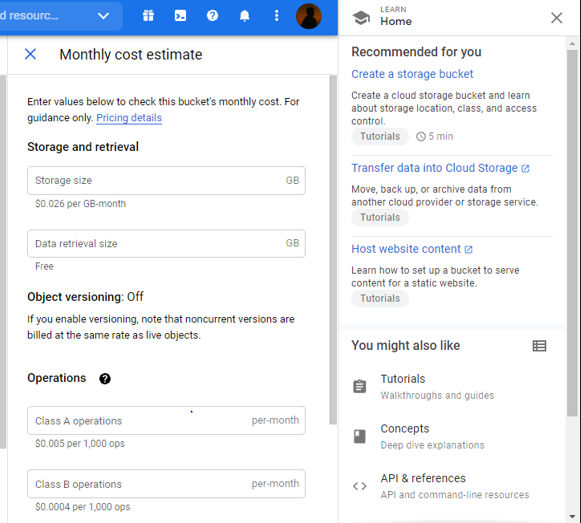 Loading Data into Cloud Storage 