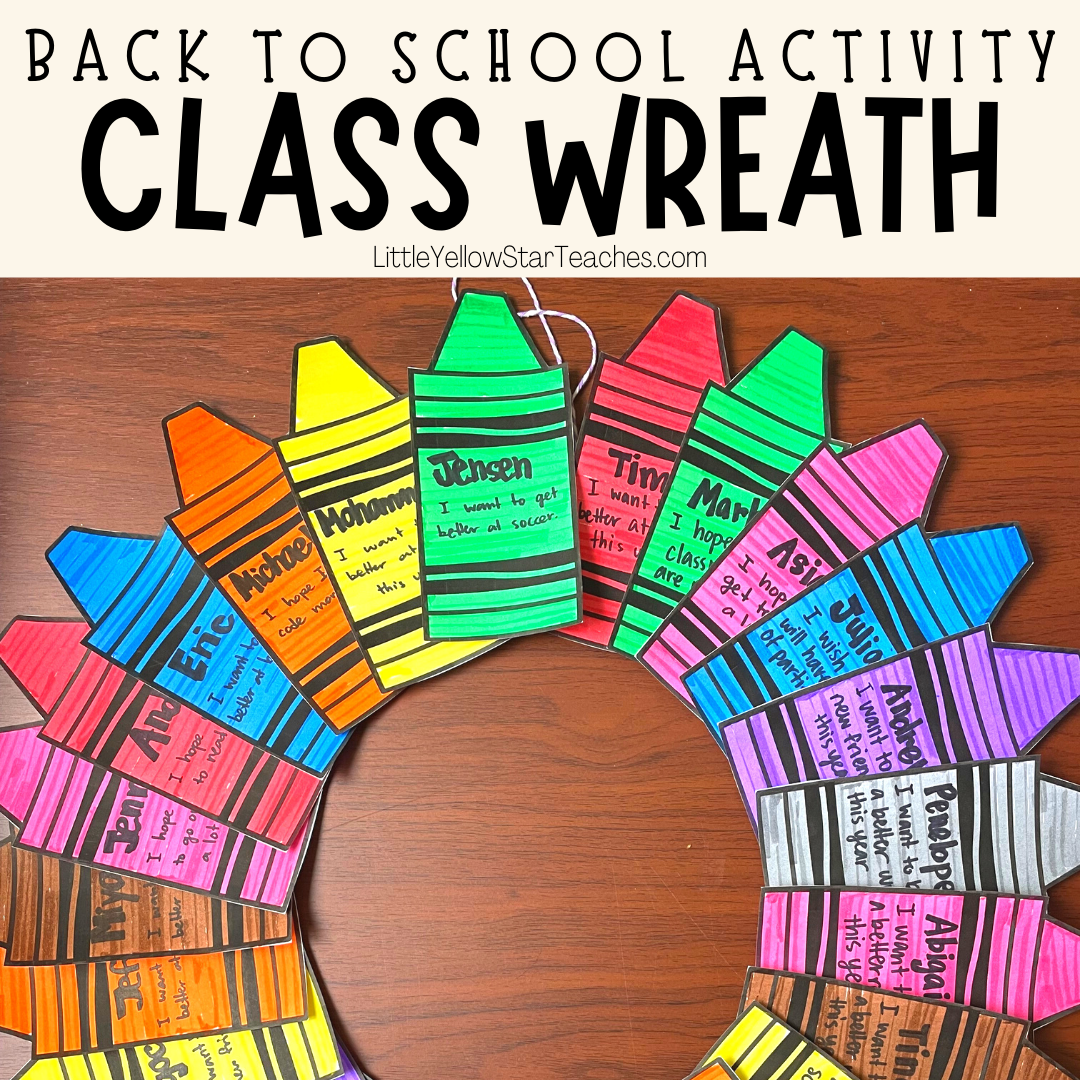 Back To School Activity - Create Your Own Classroom Wreath! Step 3