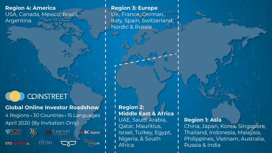 Coinstreet Partners Responds To COVID-19 By Launching Global Online Investor Roadshow Covering 30 Countries And 15 Languages