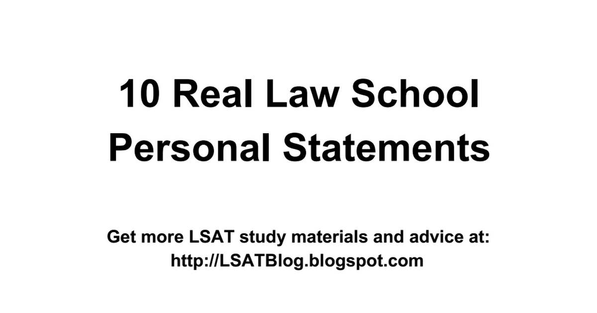 lsat personal statement help