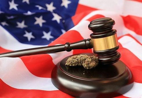 Usa, Flag, Gavel, Cannabis, Legalization