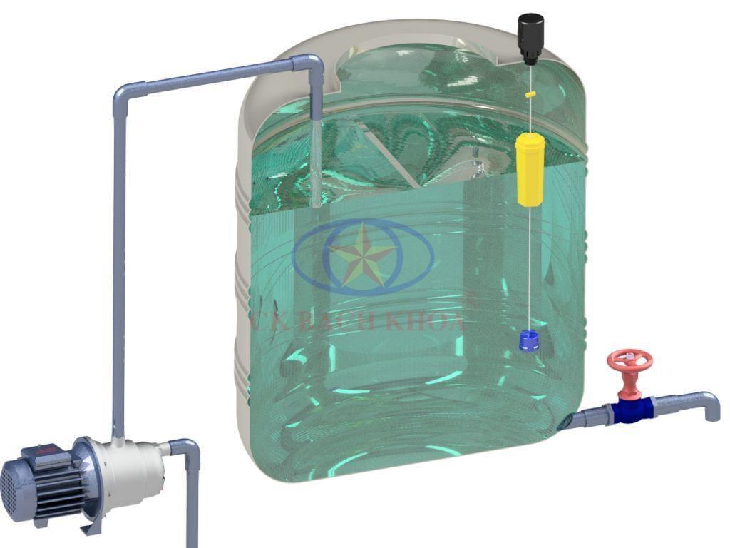 Thao tác lắp đặt phao cơ tự ngắt nước