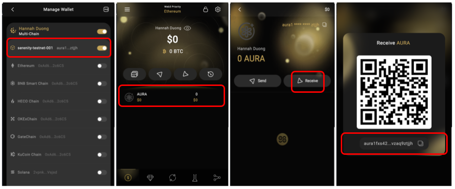 nhận aura token