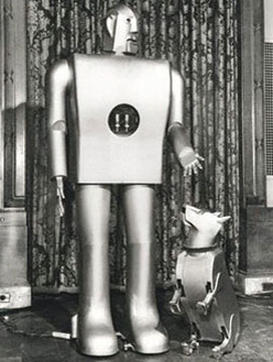 Exemplo de robótica, o robô humanoide Elektro