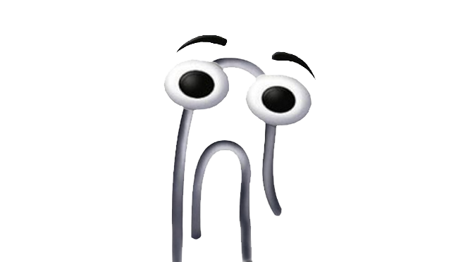 This is not our pic, it's an image of sad Mr. Clippy, the Microsoft word paperclip helper. 
