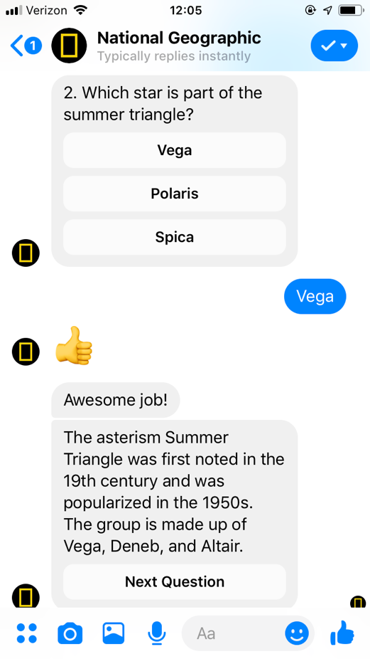 popular chatbots national geographic bot