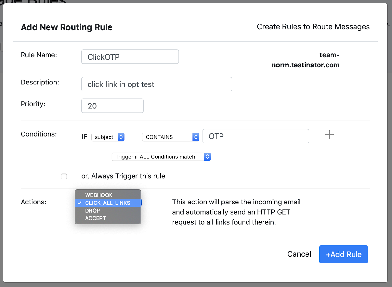 Routing Rules