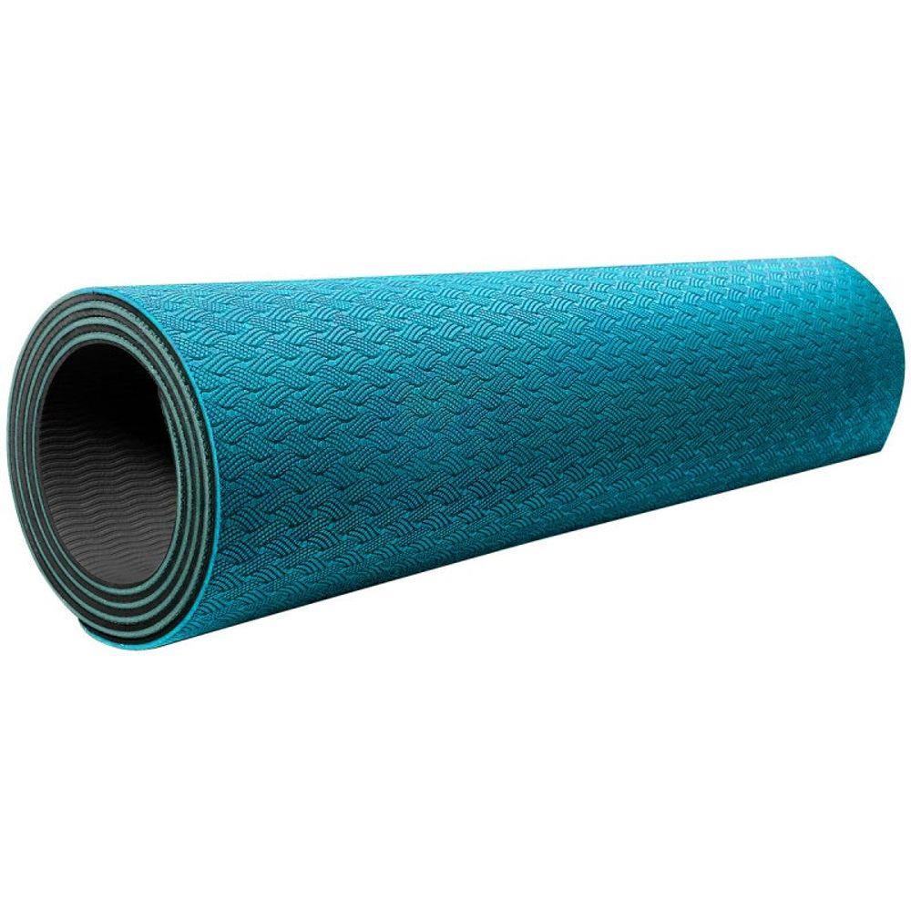 tapete para yoga azul piscina