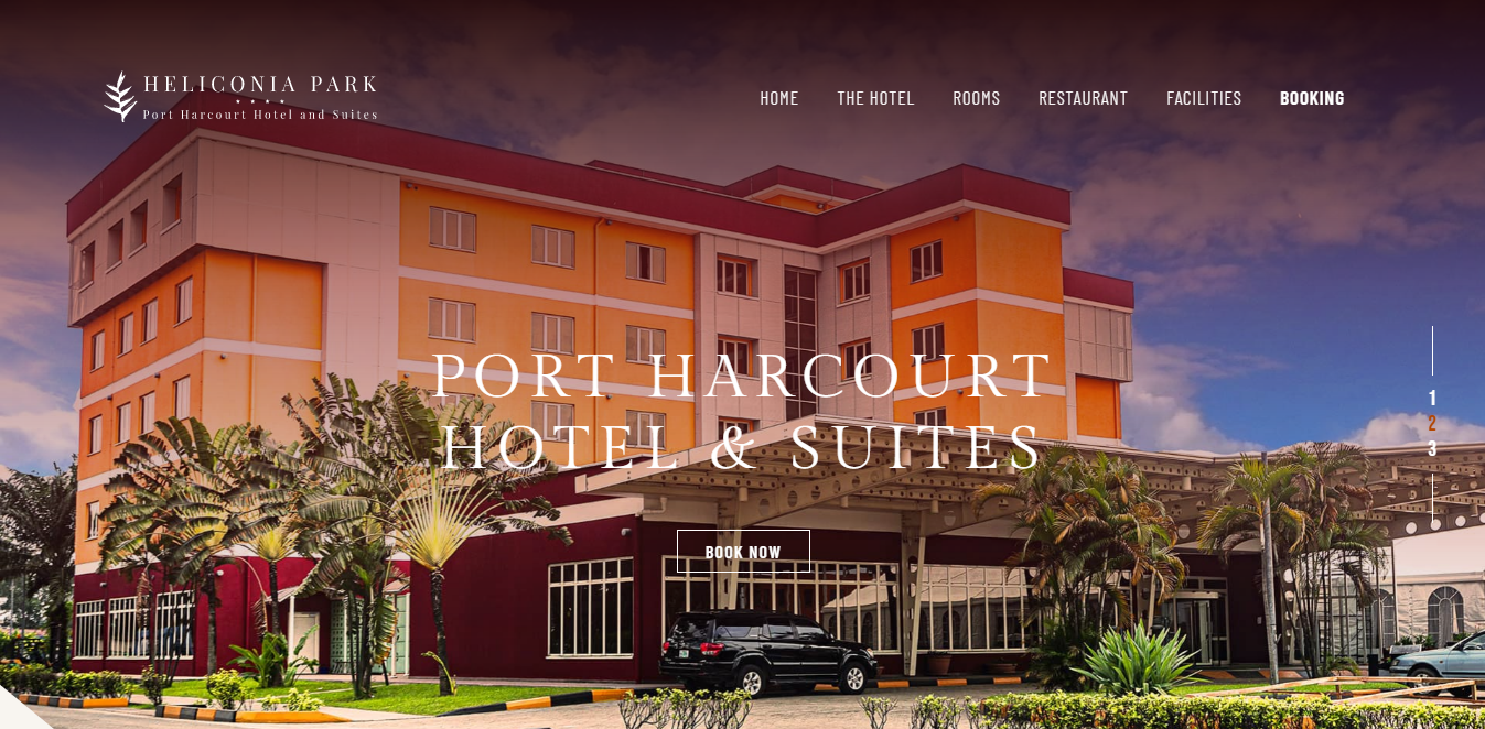 Heliconia Park - a top 7 hotel website design in Nigeria