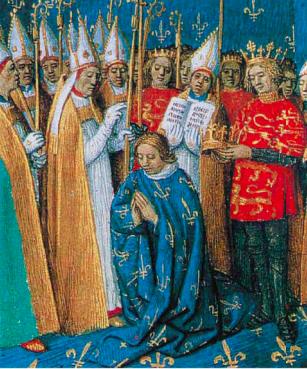 Picture of Louis IX being made King