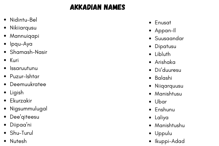 Akkadian Names