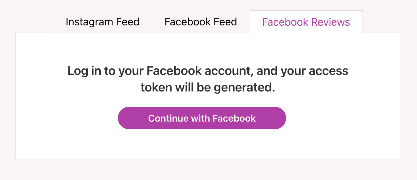 Facebook reviews access token generator page