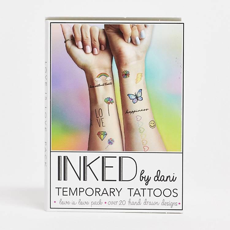 INKED by Dani Love Is Love Temporary Tattoo Pack | ASOS