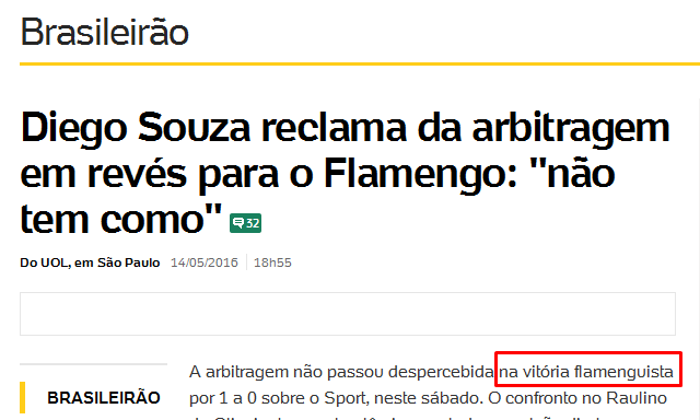 Flamengo sempre é beneficiado