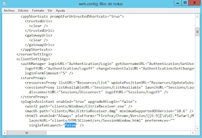 Configuración en la misma pestaña