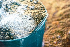 bucket with water