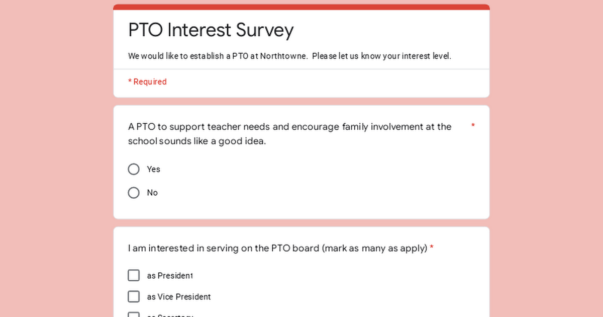 PTO Interest Survey