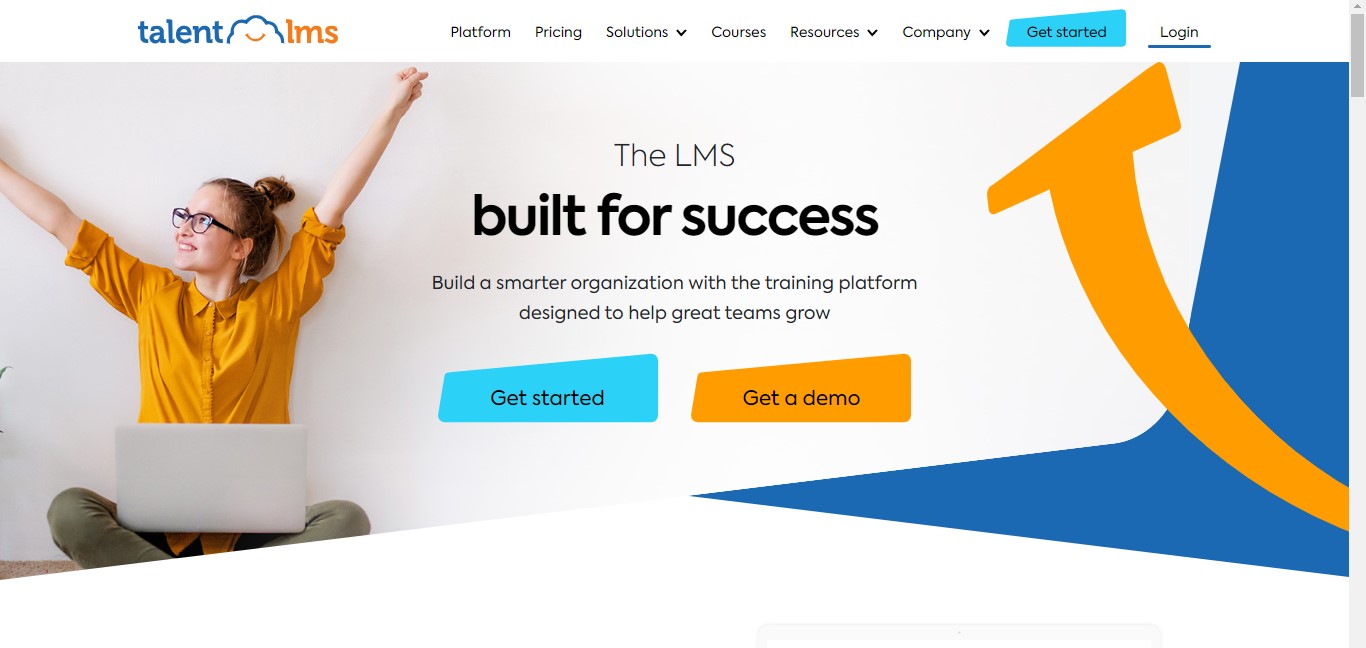 Talent LMS landing page