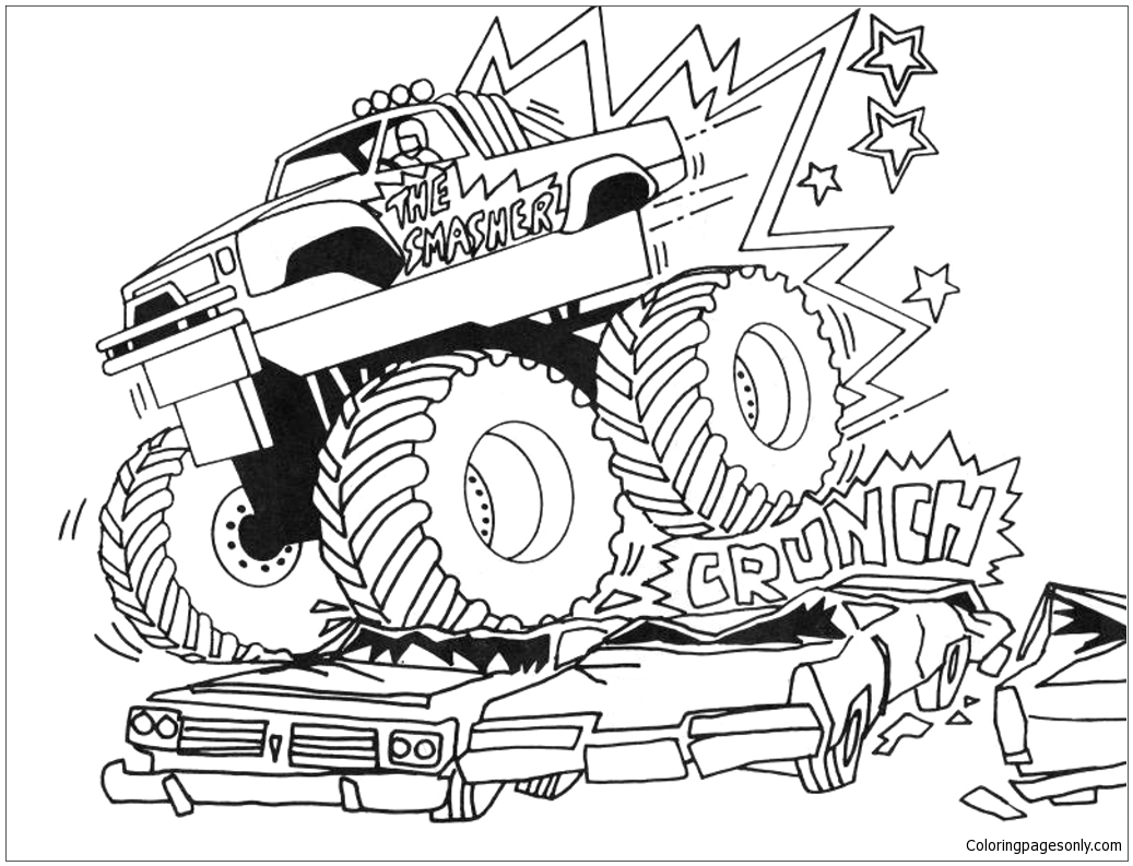 Inspirational Monster Truck Coloring Pages