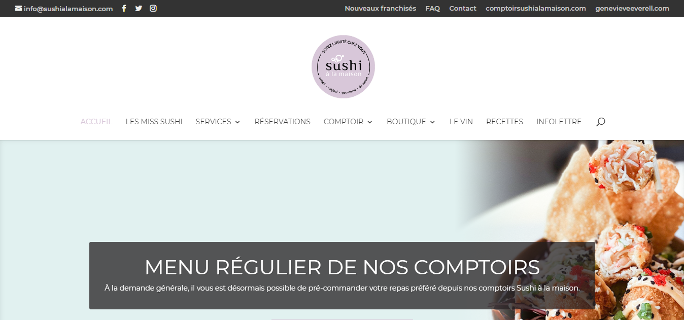 Sushi a la maison website