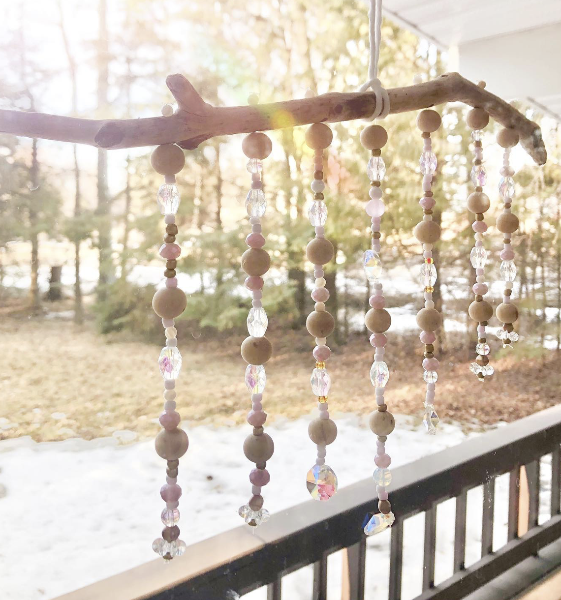 DIY Driftwood Crystal Suncatcher