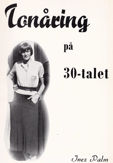 Ett bokomslag med svart-vit bild på en ung kvinna