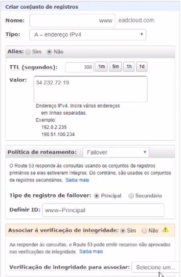 Figura 6 - Failover do link primário