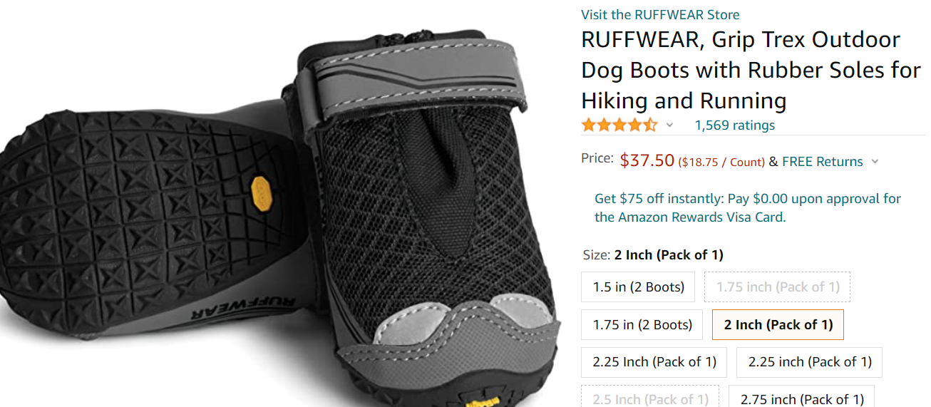 Ruffwear Grip Trex Outdoor Dog Boots