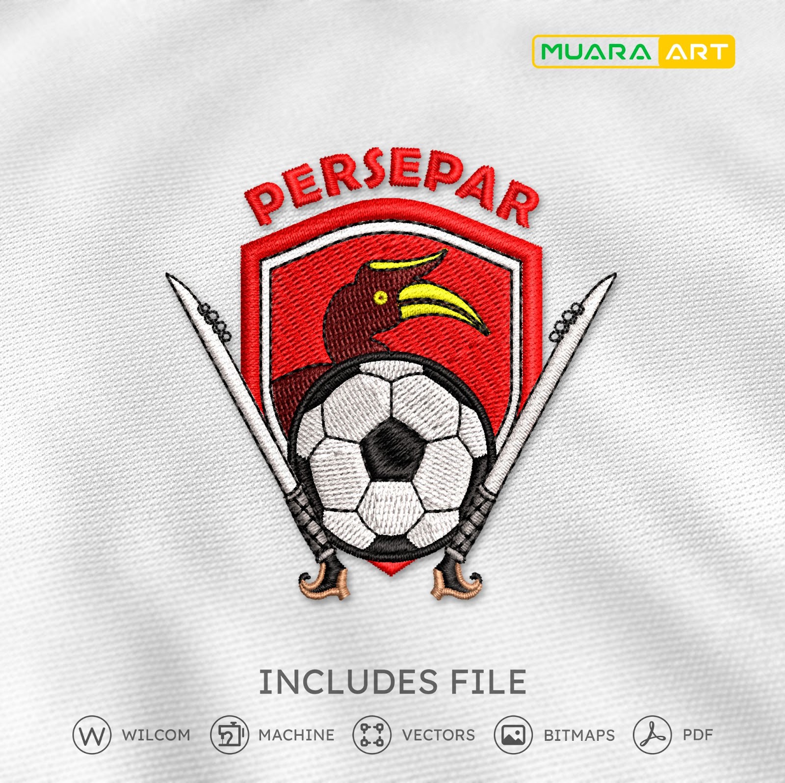 Desain Bordir Logo Persepar (Palangkaraya)