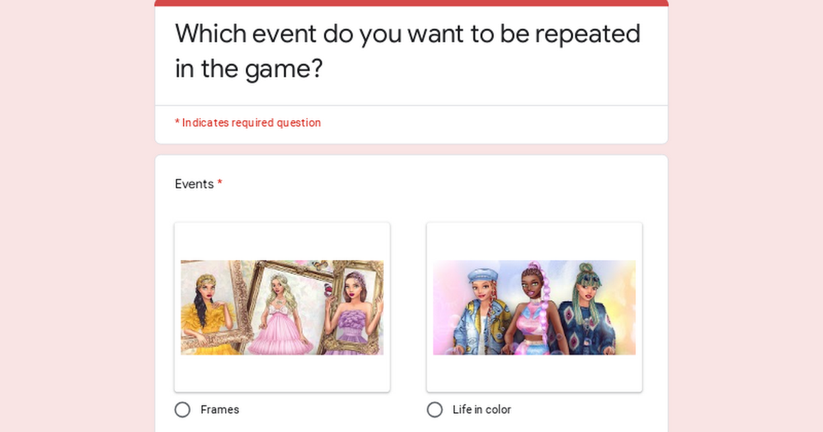 Which event do you want to be repeated in the game?