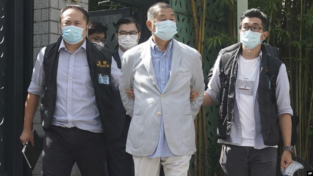 2020年8月10日香港警方拘捕壹传媒创办人黎智英