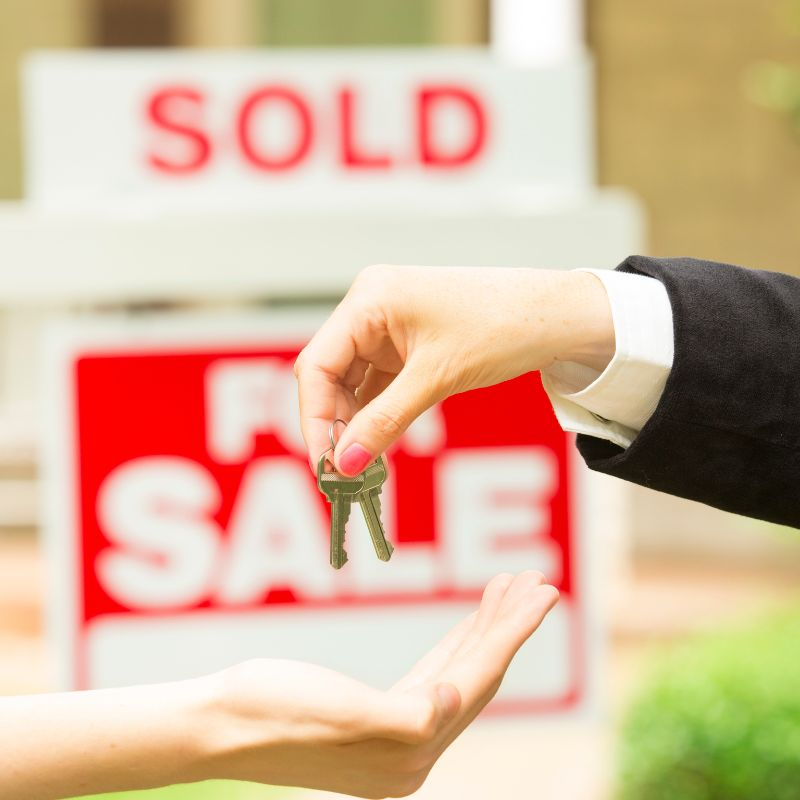 Giving keys of the sold property