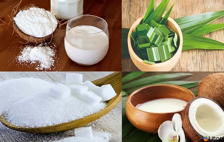 Nguyên liệu làm rau câu dừa:
