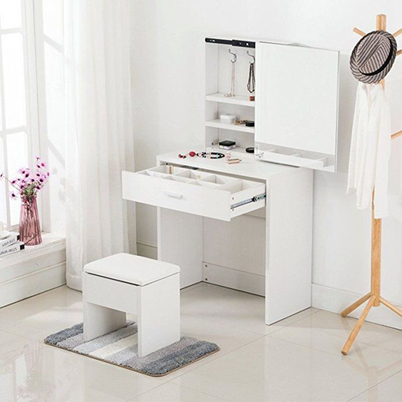 Bàn trang điểm cửa lùa gương hình chữ nhật đứng
