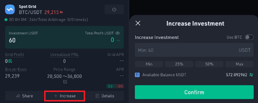 Adding Investments To Your Spot Grid Bot
