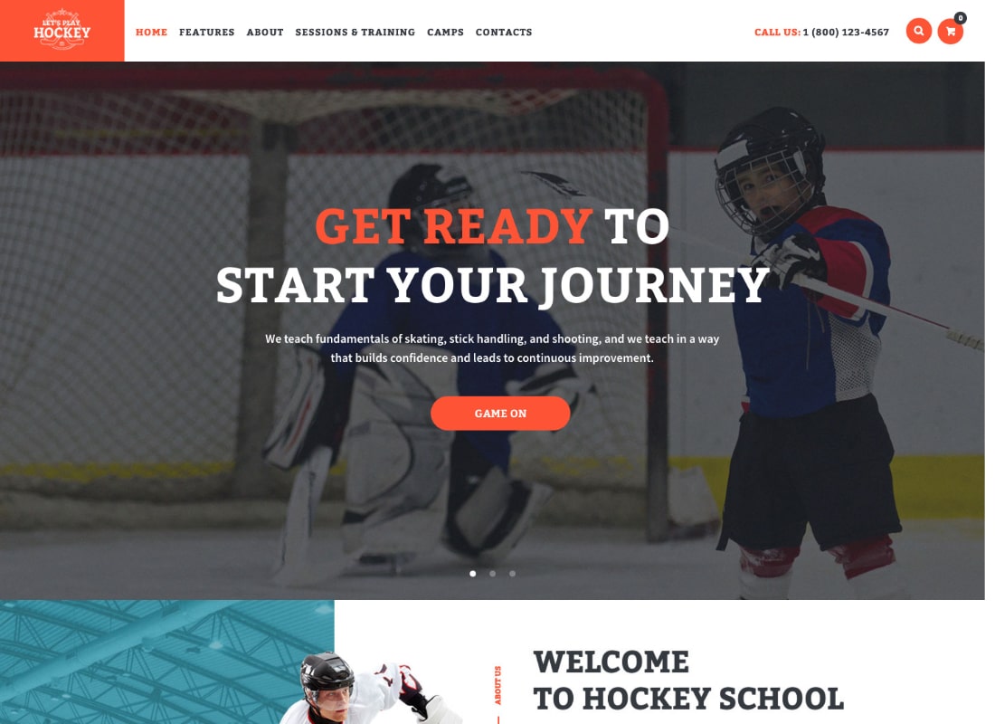 Juguemos |  Tema de WordPress para escuela de hockey y deportes de invierno