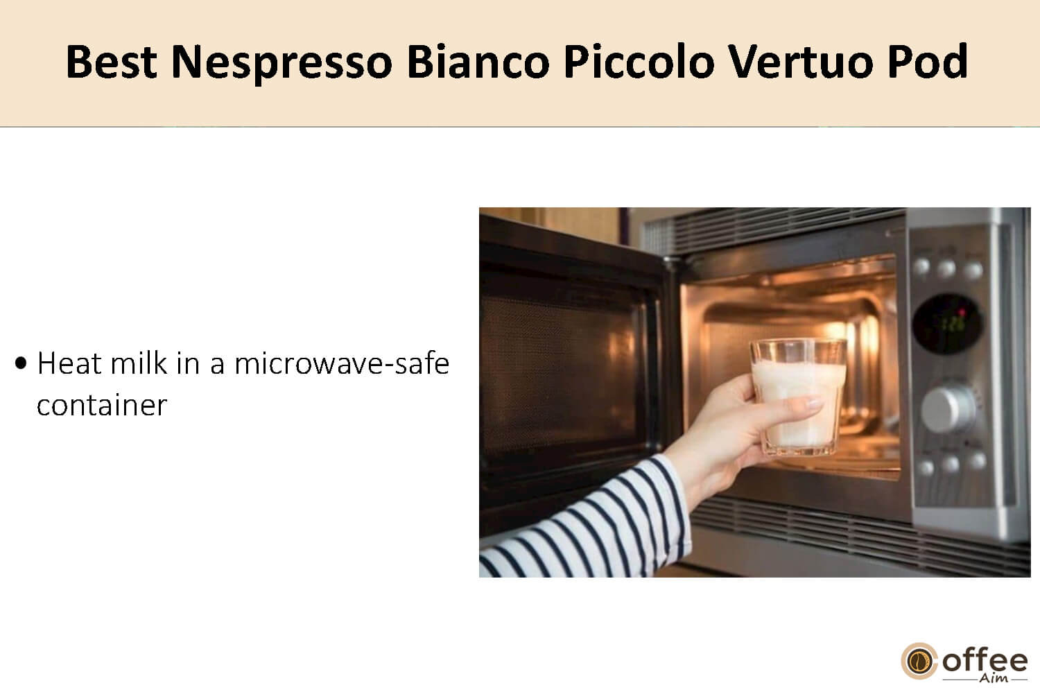 In this image, I elucidate the preparation instructions for crafting the finest Nespresso Bianco Piccolo Vertuo coffee pod.