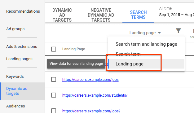 Dynamic Search Ads