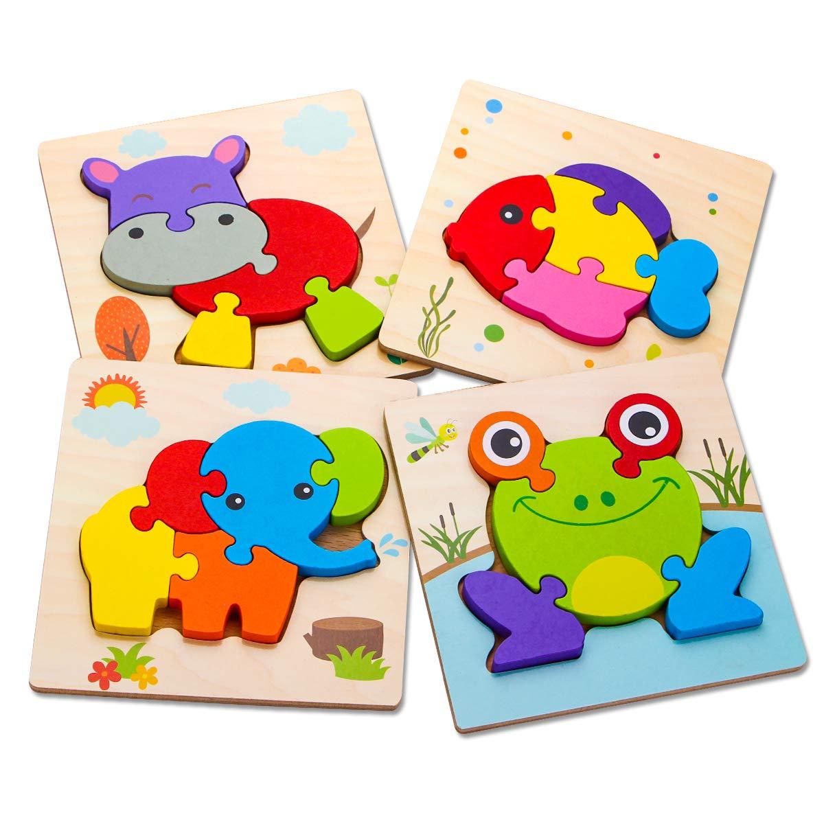 SKYFIELD Wooden Animal Toddler Puzzles