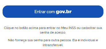 Site de entrada do Meu INSS