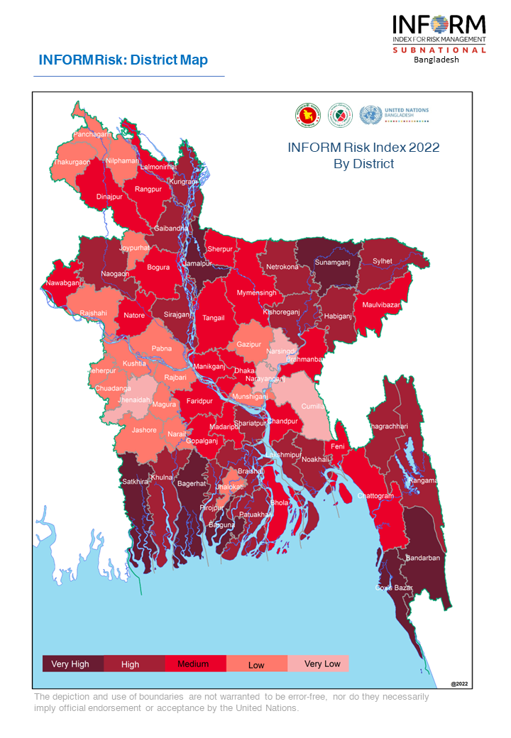Climate Risk in Bangladesh, Source: Humanitarian Response and INFORMRisk