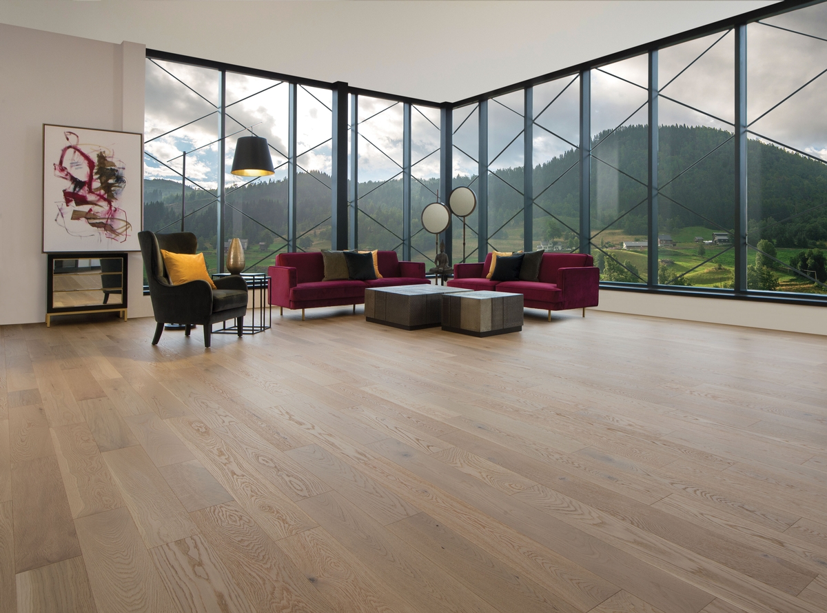 Plancher de bois préverni chêne blanc